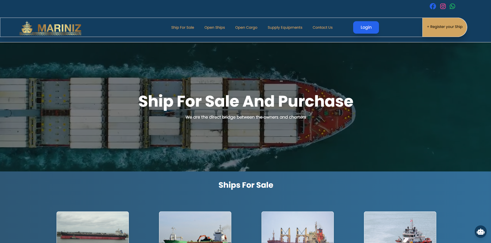 Mariniz.com - Ship Sale Purchase & chartering platform